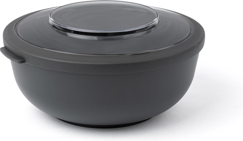 Amuse Tylla Holzkohle 2000 ml – Lunchbox – Lunchbox – Schüssel mit Deckel – perfekt verschließbarer Frischhaltebehälter – Salatbox für unterwegs – BPA-frei – Schwarz