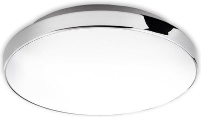 Briloner Malbona - Badezimmerlampe Deckenlampe - Deckenlampe Badezimmerbeleuchtung - 13 Watt - 1.200 Lumen - 4.000 Kelvin - Weiß-Chrom - 28,5cm