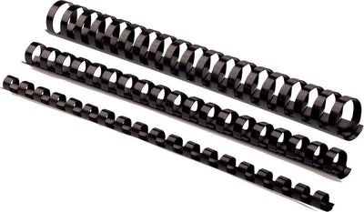 Packung mit 100 Binderücken, schwarz, 5346108, Fellowes, Kunststoff, A4, 10 mm