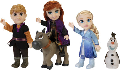 Jakks Disney Frozen 2 kleine Puppen 5-teiliges Geschenkset 15 cm (Kristoff, Anna, Sven, Elsa, Olaf)