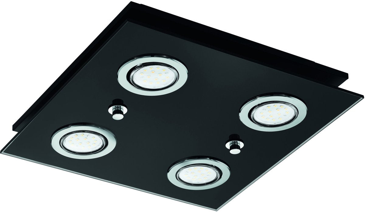 Eglo Grattino Deckenleuchte – gu10 – Stahl|Glas – schwarz