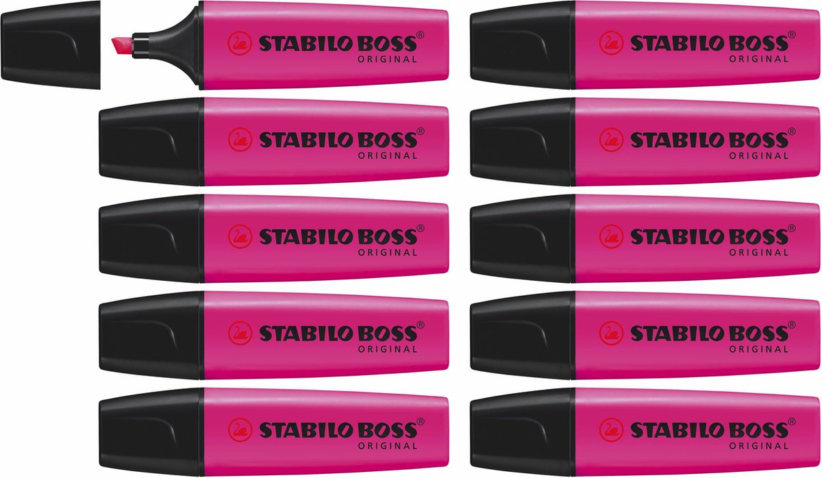 Stabilo Boss Original – Textmarker – höchste Qualität – Flieder – Box mit 10 Stück