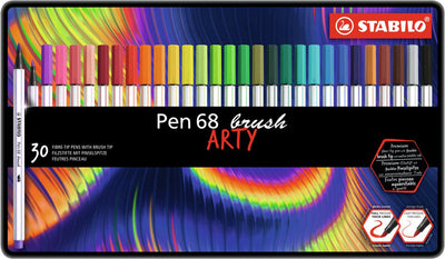 Stabilo Pen 68 Pinsel Arty Metall Box 30st.