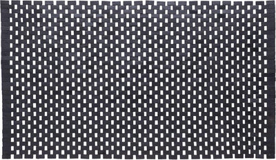 Dichtungslederdichtung Holzblöcke Bademat 52x90 cm Teak Black Schwarz