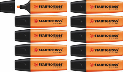 Stabilo Boss Original – Textmarker – höchste Qualität – Orange – Box mit 10 Stück