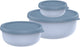Mepal Aufbewahrungsbox-Set 3-teilig Lumina – 2,5 l – Mikrowellenbehälter mit Deckel – Nordic Blue