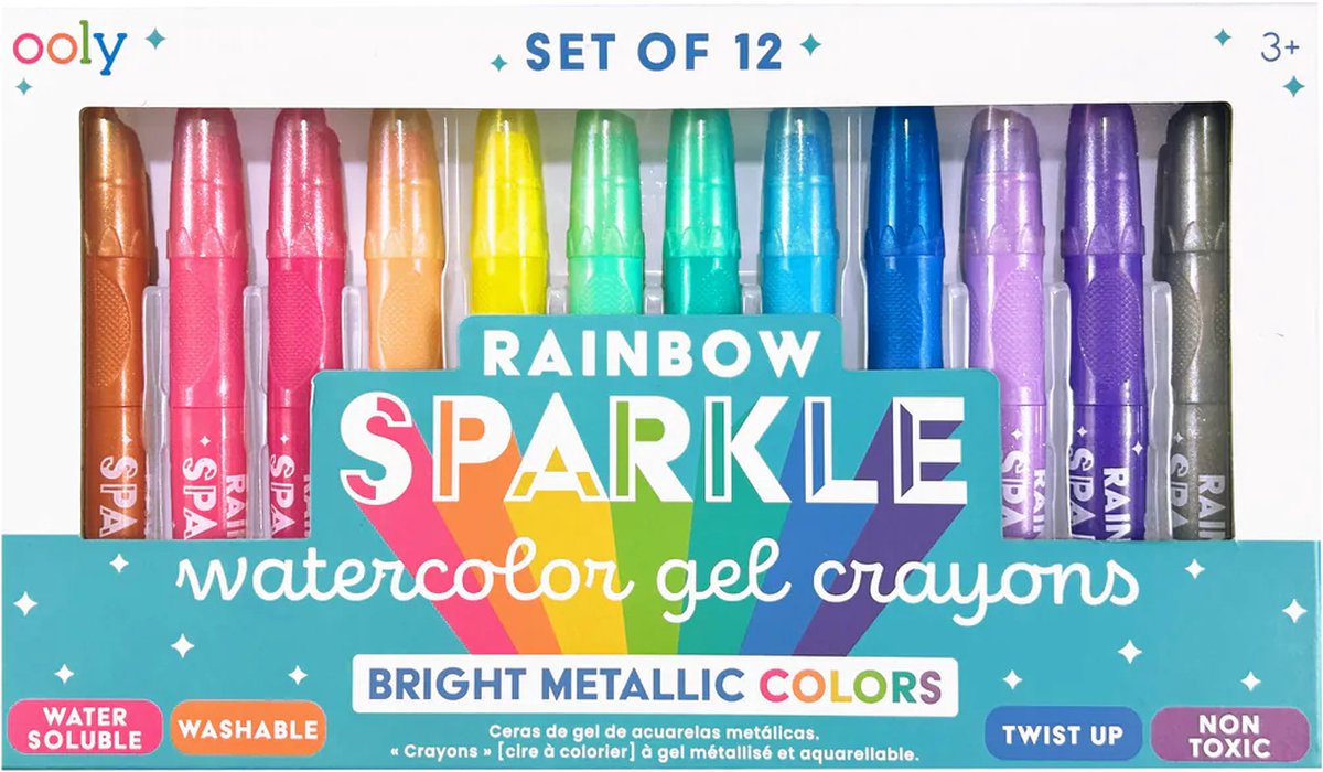 Ooly – Rainbow Sparkle – 12 metallische Aquarellstifte