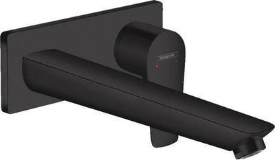 Hansgrohe talis e – Waschtisch-Mischbatterie – Einhebelbedienung – mit Ablassschraube – Größe 225 mm – mattschwarz