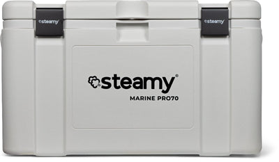 Steamy Marine Pro 70 – große Kühlbox – extra gut isoliert – 70 Liter – weiß