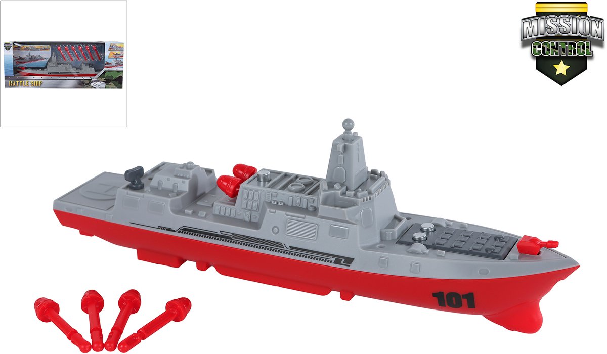 Missionskontroll-Marineschiff mit Schießfunktion, 24 cm