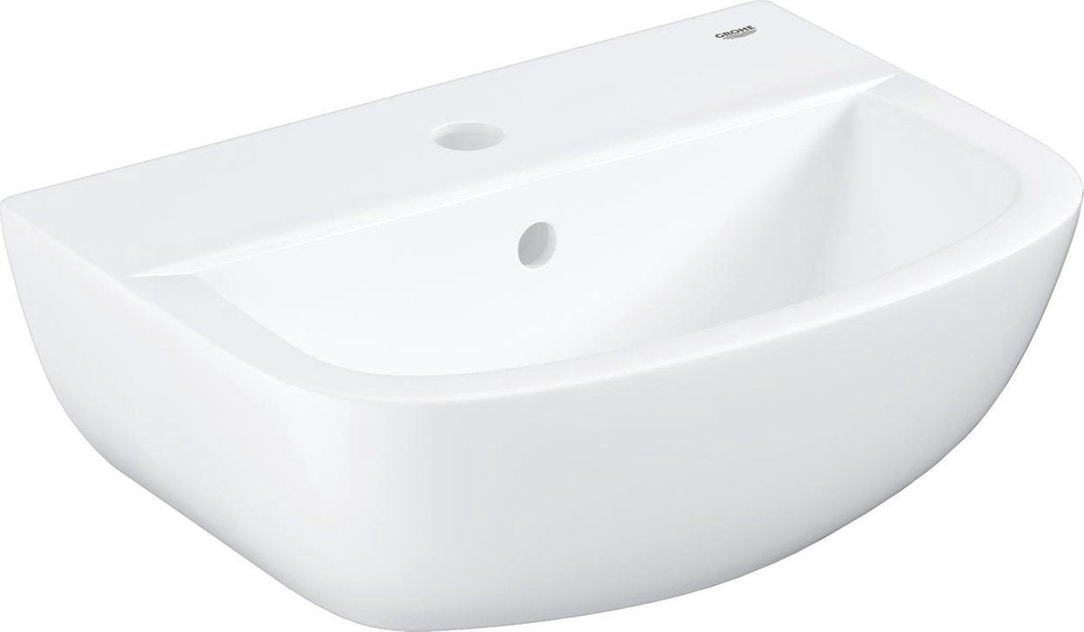 Grohe Bau Keramik-Waschtisch 45 – Hahnloch mit Überlauf – 45,3 x 35,4 cm – alpinweiß