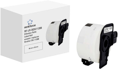Renkforce RF-6027494, weiß, selbstklebendes Druckeretikett, Endlosetikett, Rolle, Papier, Thermodirekt