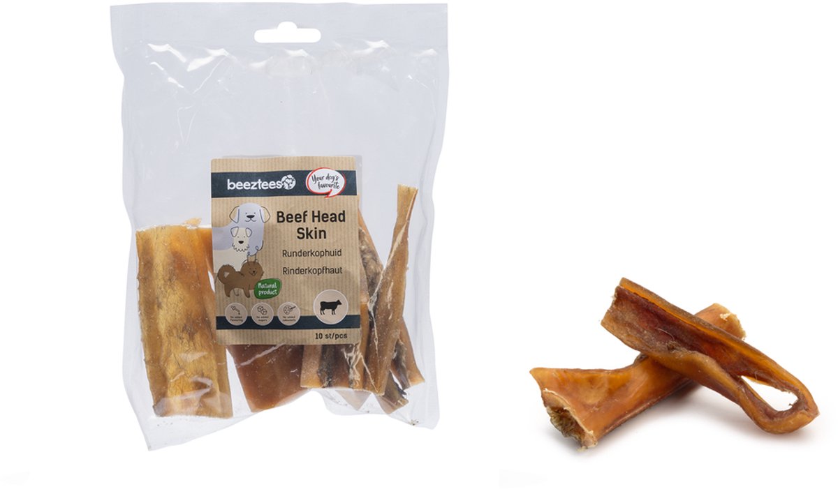 Beeztees Rinderhaut - Hundesnacks - Kausnack Hund - 12 cm - 10 Stk