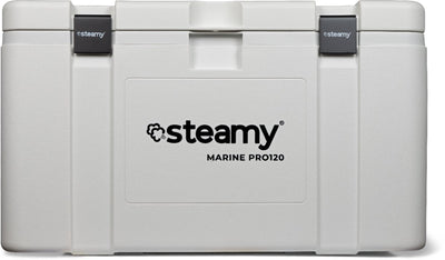 Steamy Marine Pro 120 – große Kühlbox – extra gut isoliert – 120 Liter – weiß
