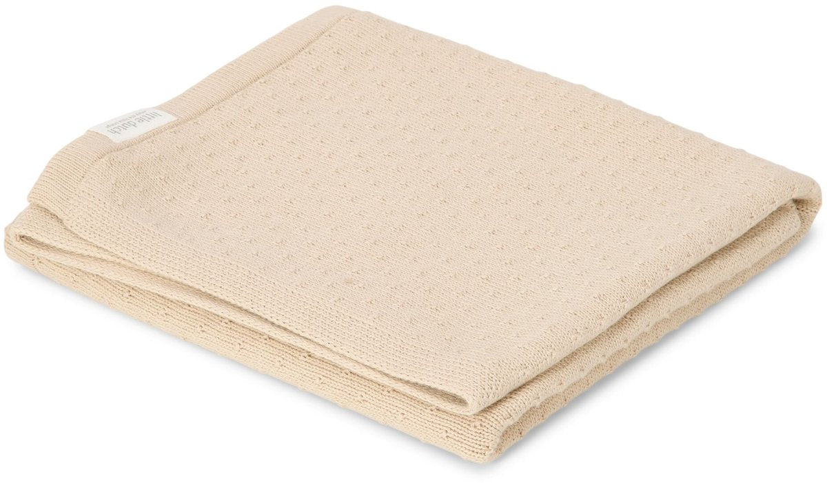 Gestrickte Kinderbettdecke von Little Dutch – Beige – Essentials