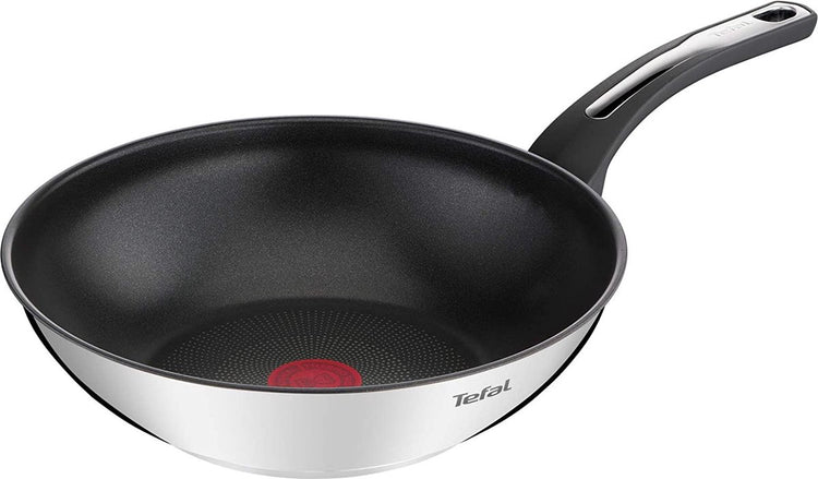 Tefal Emotion Wok-Pfanne – Induktion – Edelstahl – 28 cm – Antihaftbeschichtung