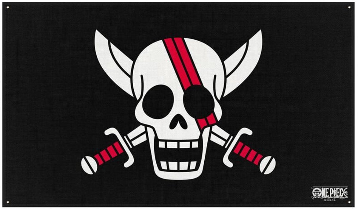 Einteilige rote Haarpiraten-Unisex-Flagge – mehrfarbig – Standard