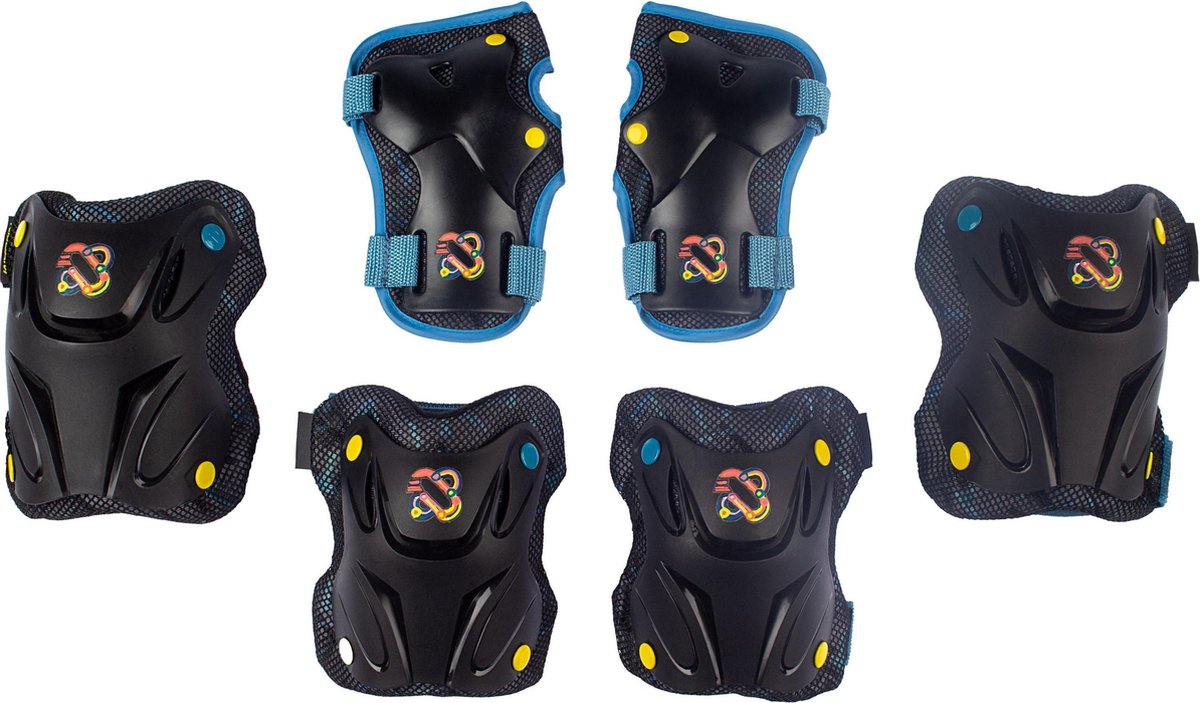 Nijdam Schlittschuhschutzset Kinder - Path Defender - Schwarz Blau - M