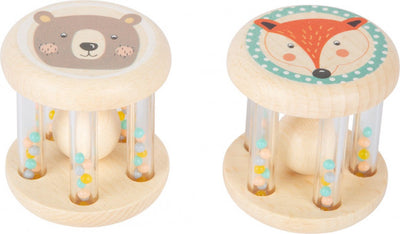 Kleines Fußhölzer Rassel Tier, 2 Set von 2