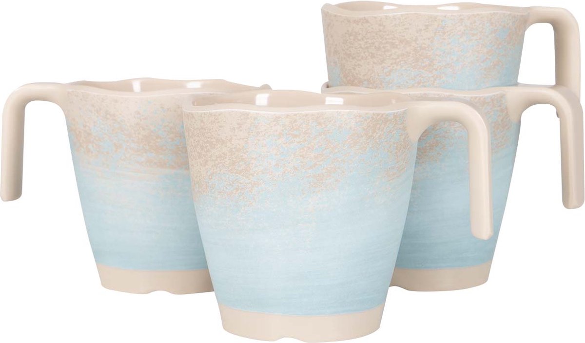 Gimex Stone Line Becher - Beige - 300 ml - 4 Stück