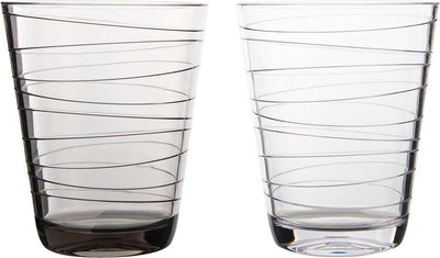 Gimex - Linea Line - Wasserglas - Streifen - 300 ml - 2 Stück