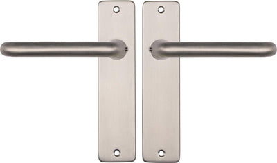 Starx Türgriff Silber - Edelstahloptik - Türbeschläge - Türgriff mit Schild - Rollo - Türgriff Coupe - 43 x 180 mm - ã˜ 18 mm