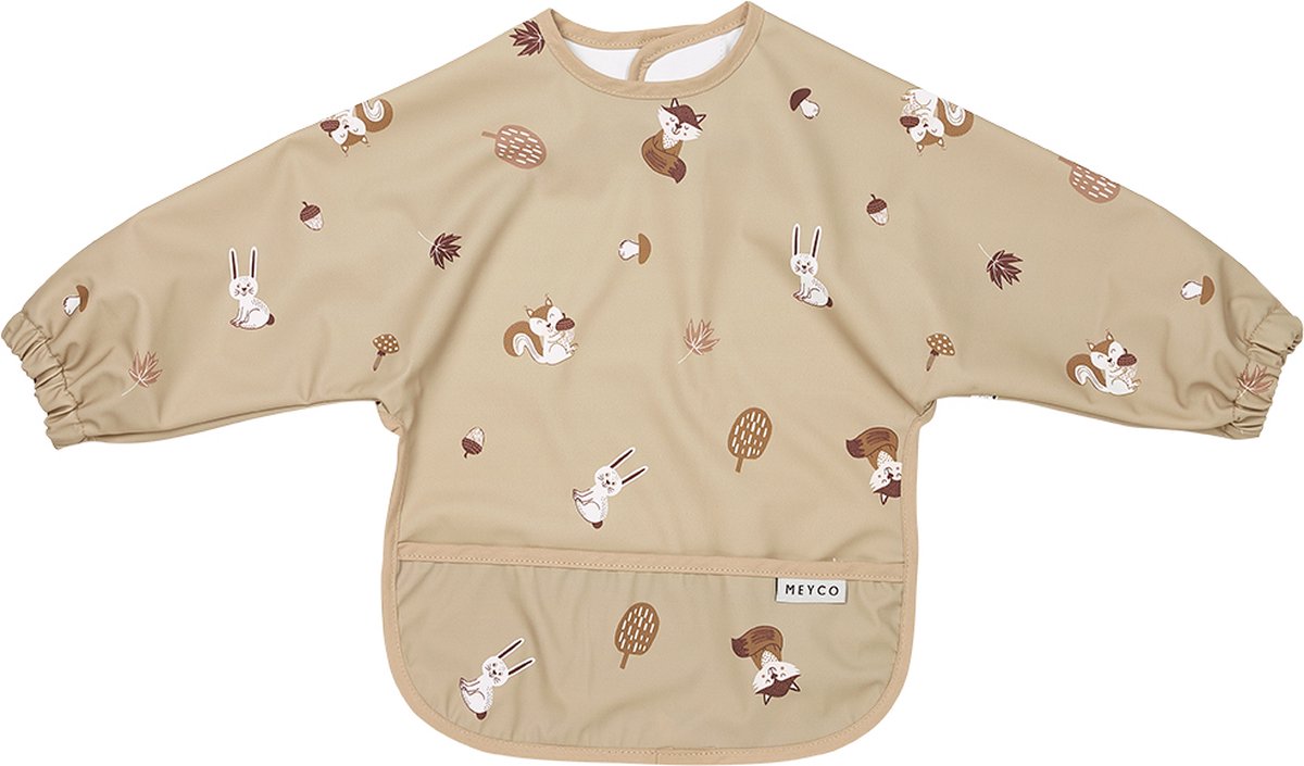 Meyco Baby-Lätzchen mit Waldtieren – Sand