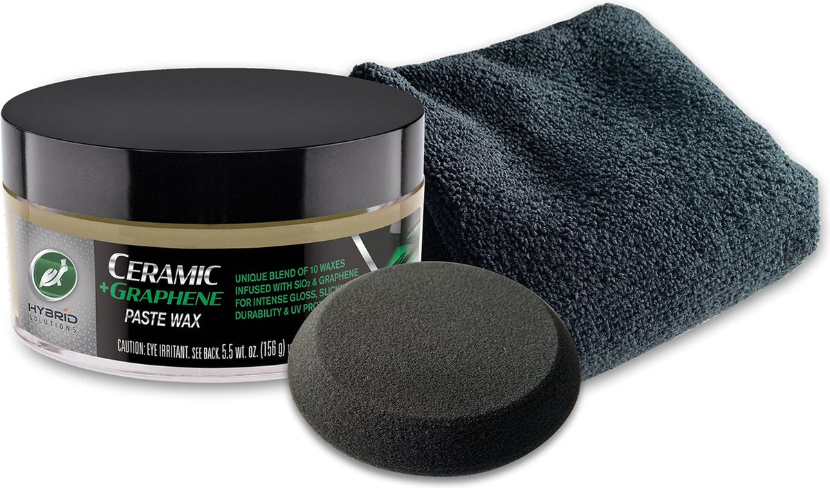 Turtle Wax Keramik-Graphenpastenwachs – einzigartige Mischung aus 10 Wachsen – für unglaubliche Glätte – minimiert Wirbel – inklusive Mikrofasertuch und Applikatorpad – 156 g