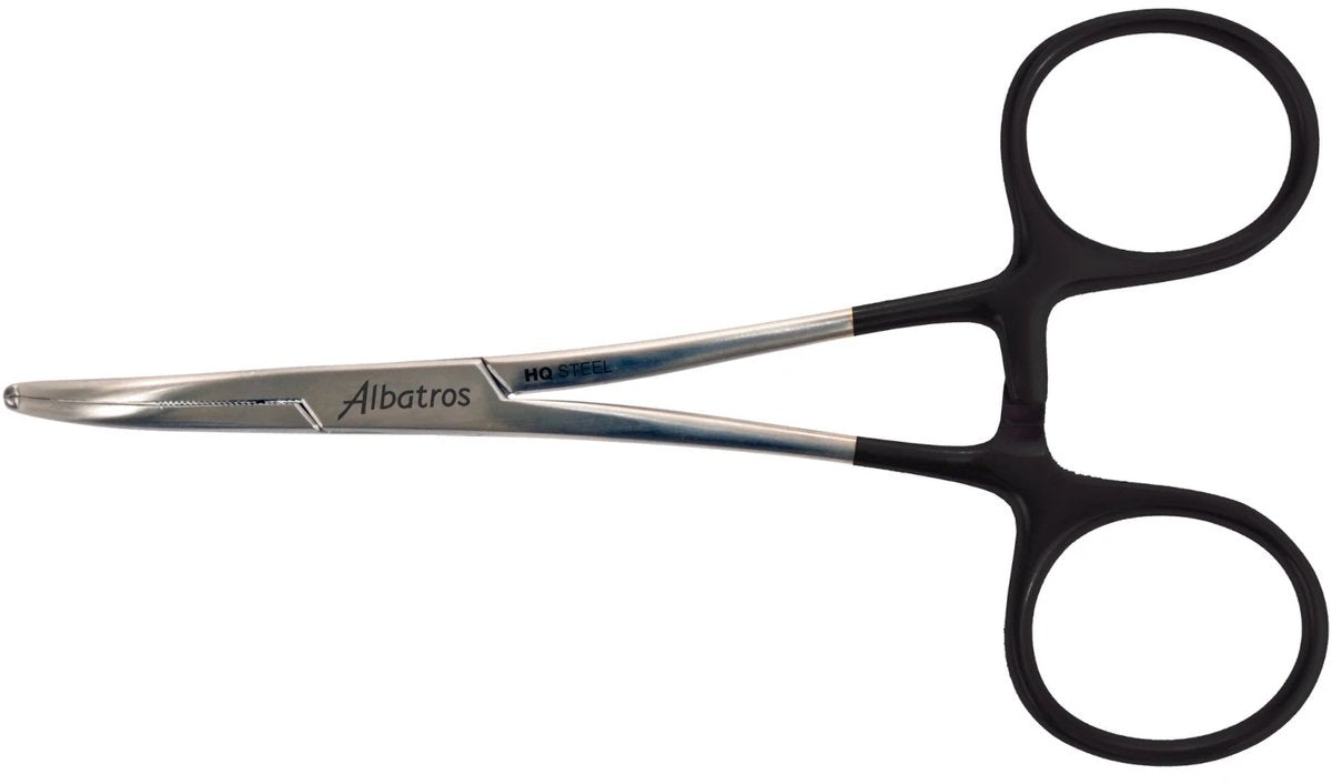 Albatros Venenzange gebogen – professionelle Edelstahlzange für Präzisionsarbeiten an Fisch 20cm