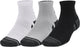 Under Armour ua Performance Tech 3pk qtr Unisex-Sportsocken – Grau – Weiß – Grau