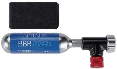 BBB Cycling CO2-Pumpe – EasyAir – Fahrradpumpe Rennrad inklusive CO2-Kartusche – Minipumpe – BMP-34