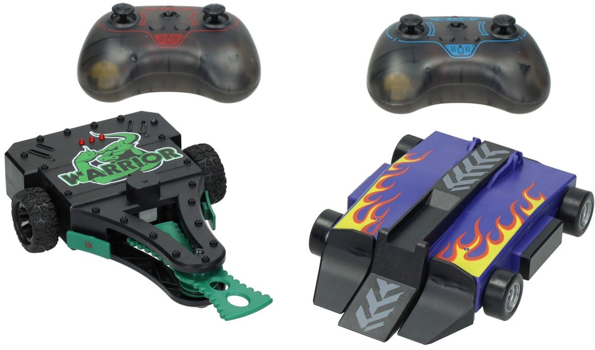 RC-gesteuerte Kampfroboter – Set aus 2 Robotern und Arena