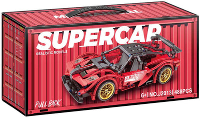 Bausteine-Set Rückziehsportwagen - 488-tlg.