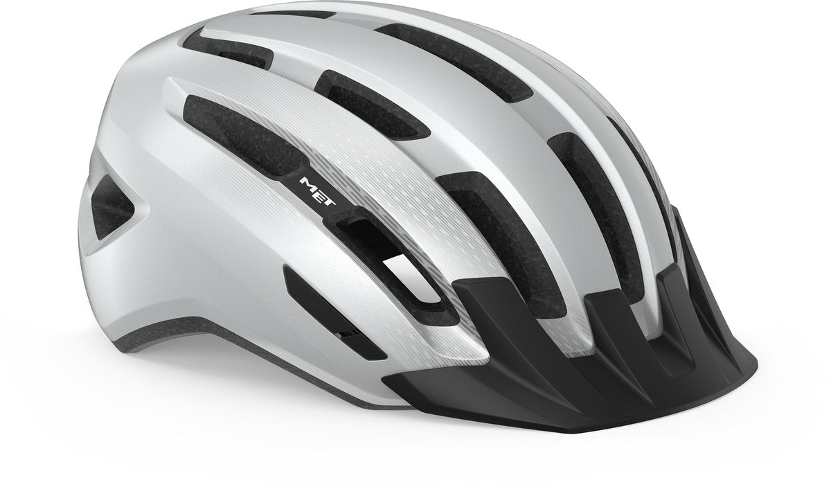 Mit Downtown Mips Fahrradhelm Herren Damen – Fahrradhelm Rennrad Erwachsene – E-Bike – Trekking – Größe M L (58-61 cm) – Weiß glänzend (Weiß)