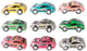 Turbo Racers Mini Rallye Pull-Back Cars, 9st.