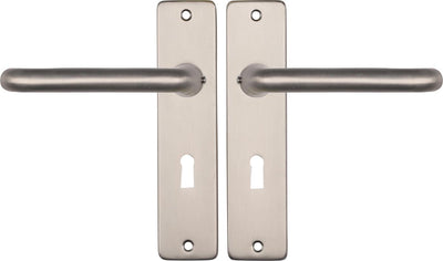 Starx Türgriff Silber - Edelstahloptik - Türbeschläge - Türschild mit Schlüsselloch (SL56) - Türgriff Coupe