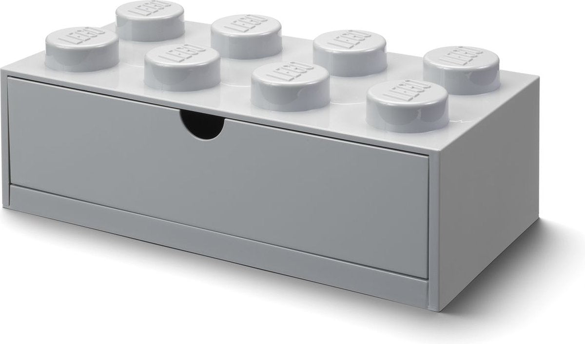 Lego Schreibtischschublade Stein 8, grau -