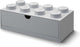 Lego Schreibtischschublade Stein 8, grau -