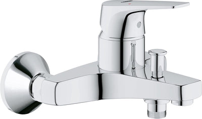 Grohe Quickfix Start Flow Badewannenarmatur – mit Umsteller und Kupplungen – Chrom