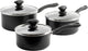 Greenchef Diamond Kochtopf-Set 3-teilig – 16 18 20 cm – 1,5 2,1 2,3 l – PFAS-freie Antihaftbeschichtung – Induktions-Pfannenset – Keramikpfanne – ofenfest bis 160 °C – Kühlgriff – mit Glasdeckel – Schwarz