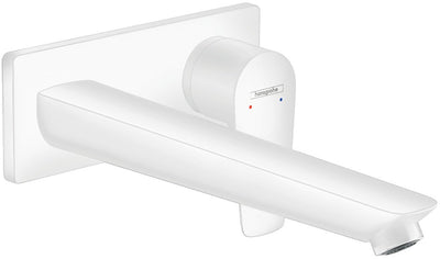 Hansgrohe talis e – Waschtischarmatur – Einhebelbedienung – mit Ablassschraube – Größe 225 mm – mattweiß