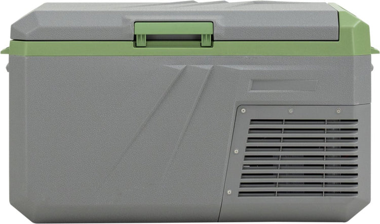 Steamy -e Einzonen-Kühlbox mit elektrischem Kompressor – Einzelzone – 28 Liter – 12 V und 230 V – für Auto und Camping – Grau