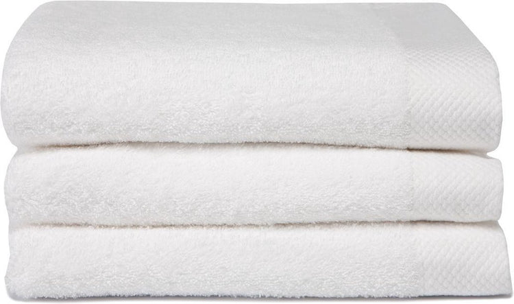 Seepferdchen reines Badetuch – 3er-Set – Baumwolle – superweich – Frottee – 60 x 110 cm – weiß