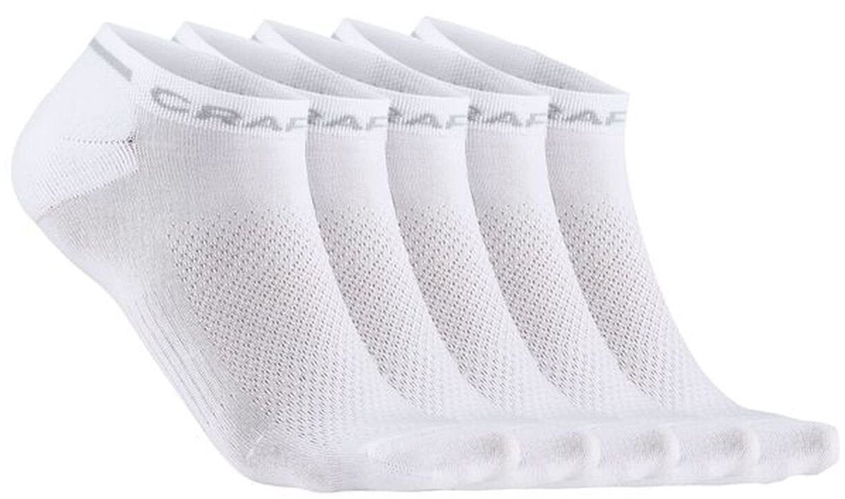 Craft Active Shaftless Sock 5er-Pack Unisex-Sportsocken – Weiß