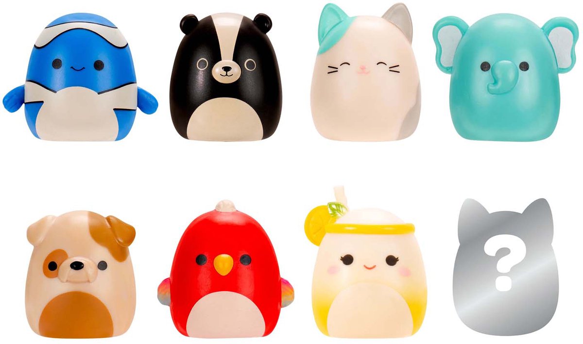 Jazwares Squishmallows – Squish-A-Longs-Spielzeugfiguren, Stil 4 – 8 Stück.