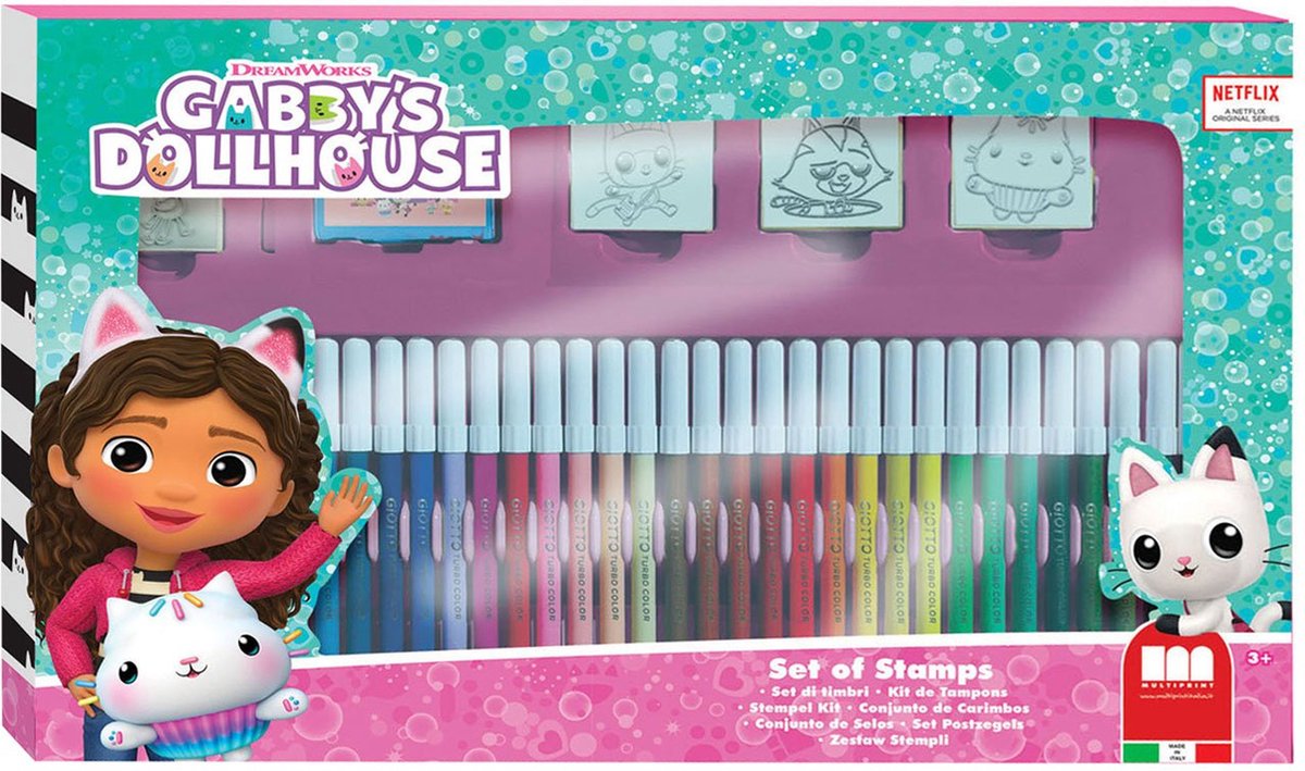 Multiprint Gabby's Dollhouse Color Set mit Briefmarken, 41DLG.