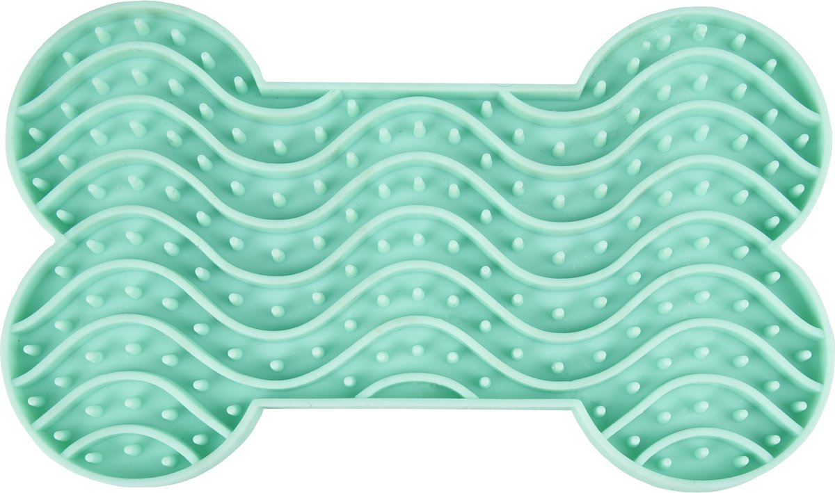 Flamingo-Leckmatte Yummee – Mintgrün – S – 15 x 8,6 x 1,9 cm – rutschfeste Leckmatte für kleine Hunde und Katzen