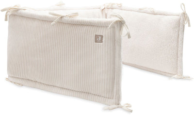 Jollein Babybettnestchen – 180 x 30 cm – Baumwolle – wolkige Rippe – Haferflocken