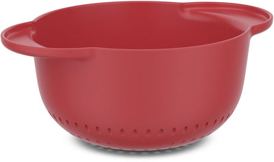 Mepal Sieb Chef It – 1500 ml – rutschfester Boden für zusätzlichen Halt – passt in Rührschüssel 1500 ml – spülmaschinenfest – Backutensilien – Koralle
