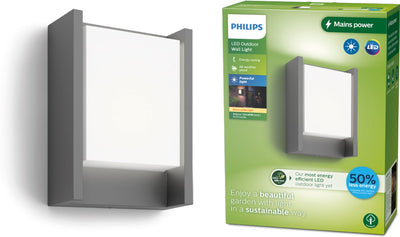Philips LED Philips Arbor Wandleuchte – ultraeffizient – Anthrazit – 3,8 W